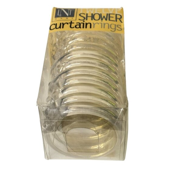 Twelve Clear Shower Curtain Rings By LNT Home - Picture 5 of 6